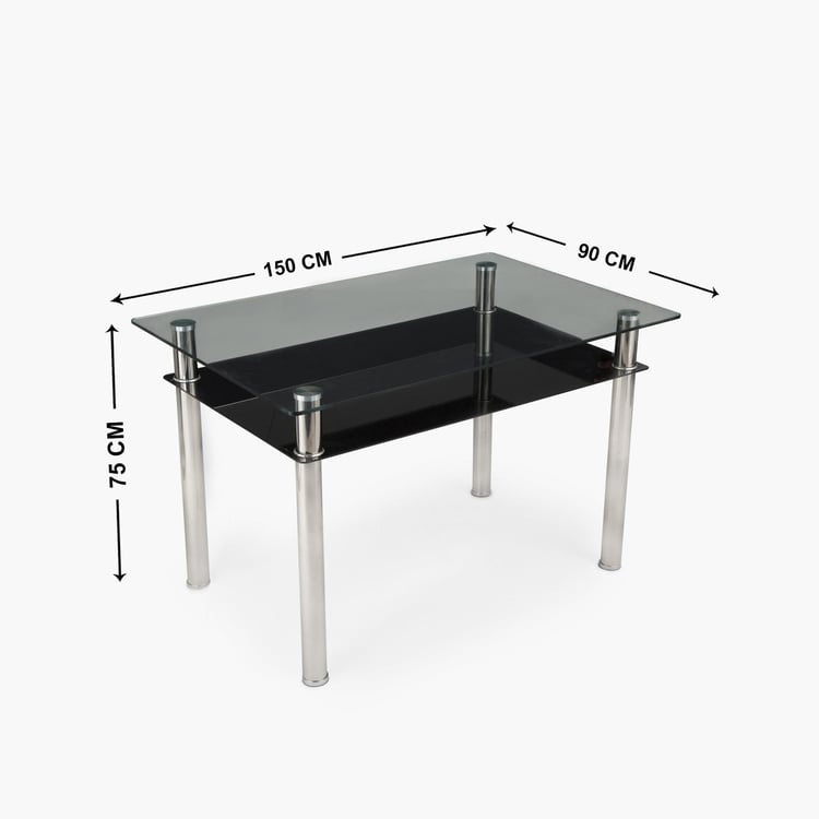 Floris Black Dining Table Set with 6 Chairs