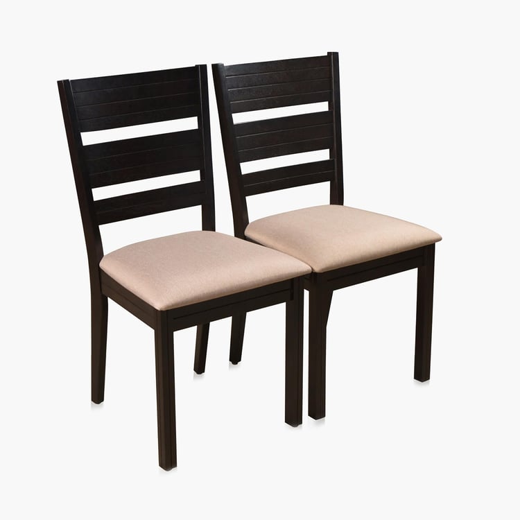 Montoya Rubber Wood 4-Seater Dining Set with Chairs and Bench - Brown