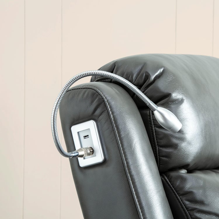 Derby One-Seater Recliner with Laptop Tray - Grey