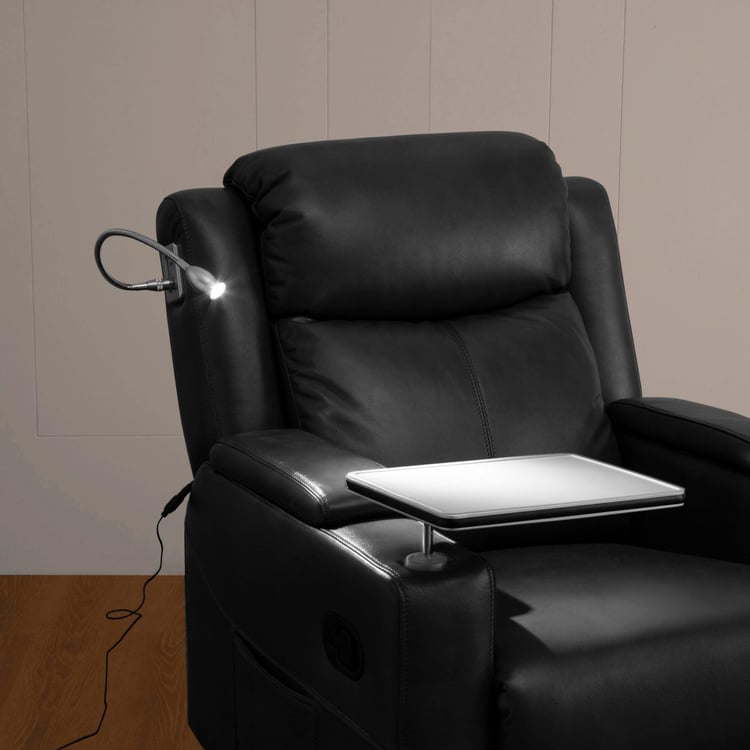 Derby One-Seater Recliner with Laptop Tray - Grey