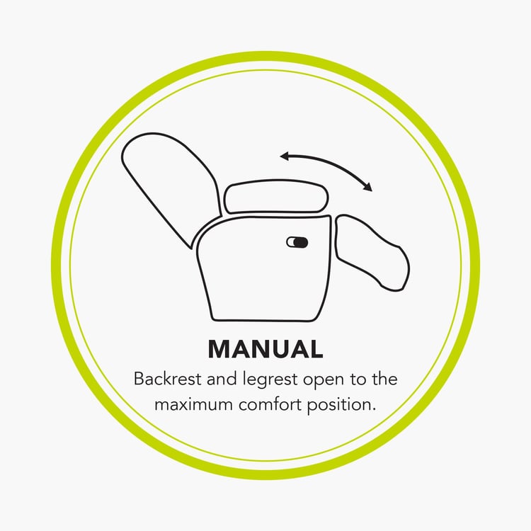 Derby One-Seater Recliner with Laptop Tray - Grey