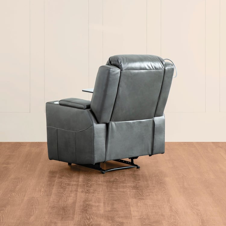 Derby One-Seater Recliner with Laptop Tray - Grey