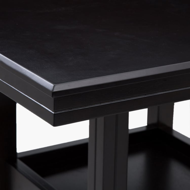 Montoya 4-Seater High Dining Table Set with 2 Chairs and Stools - Brown