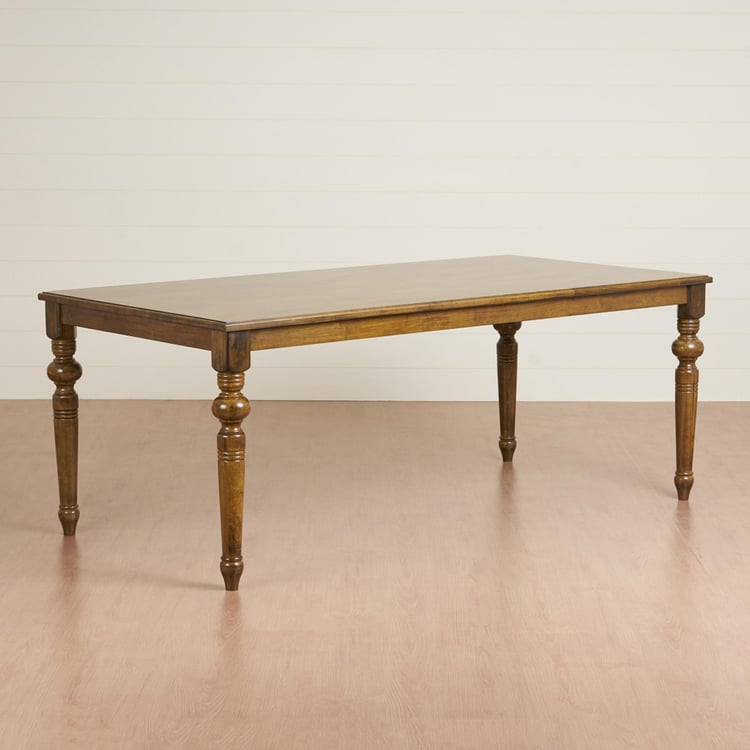 Tagetes 6-Seater Dining Set with Chairs - Brown