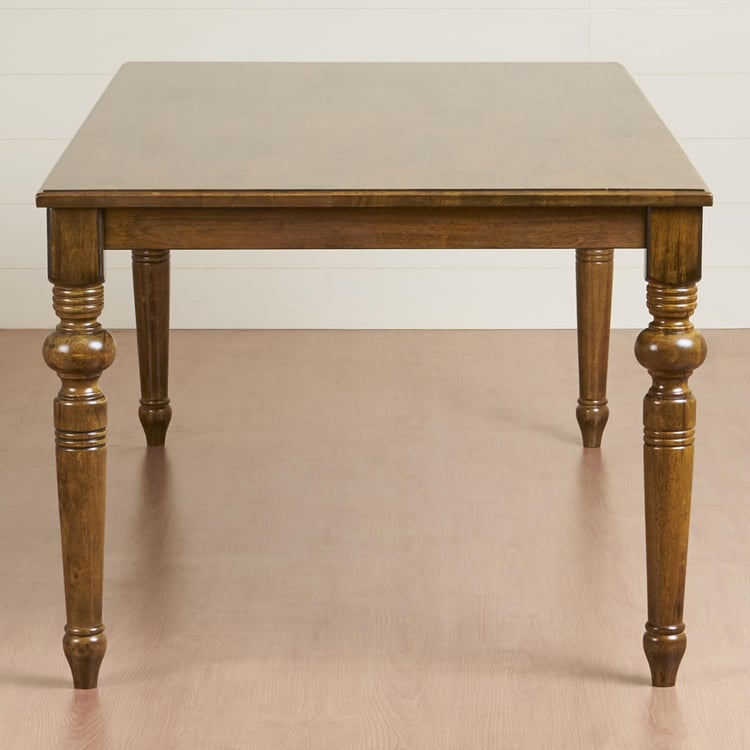 Tagetes 6-Seater Dining Set with Chairs - Brown