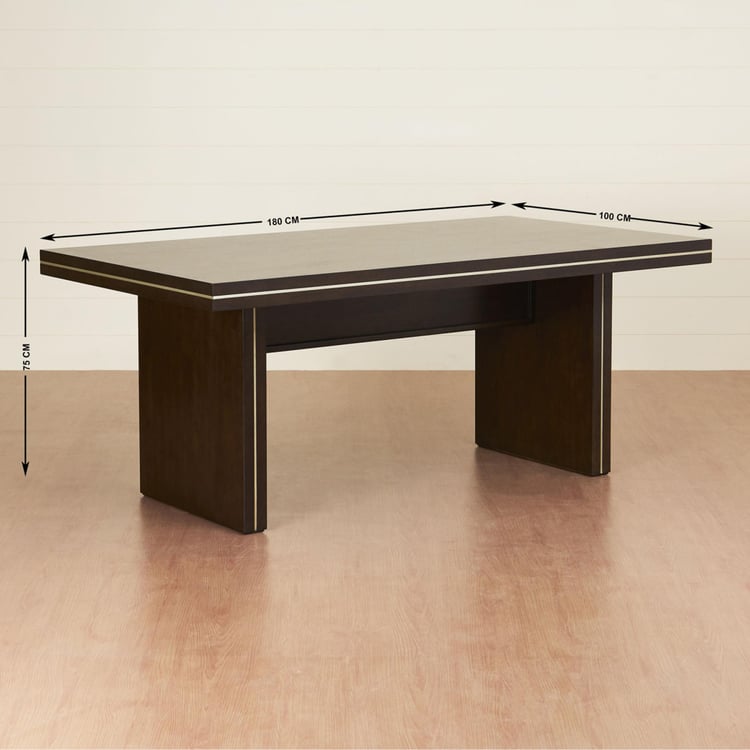 Valencia 6-Seater Dining Table Set with 6 Chairs - Brown