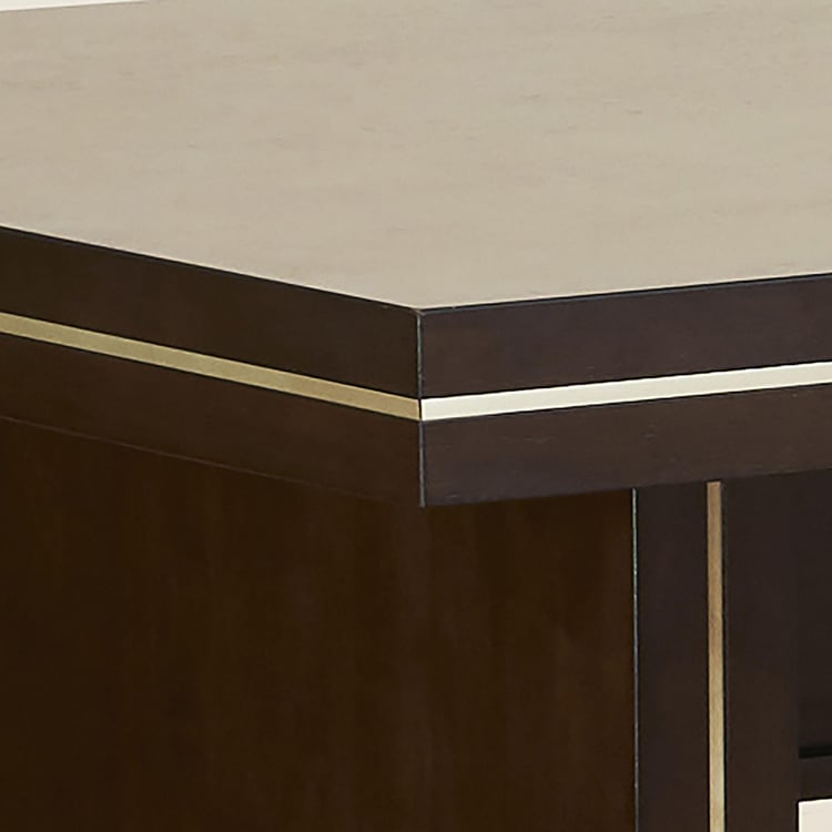 Valencia 6-Seater Dining Table Set with 6 Chairs - Brown