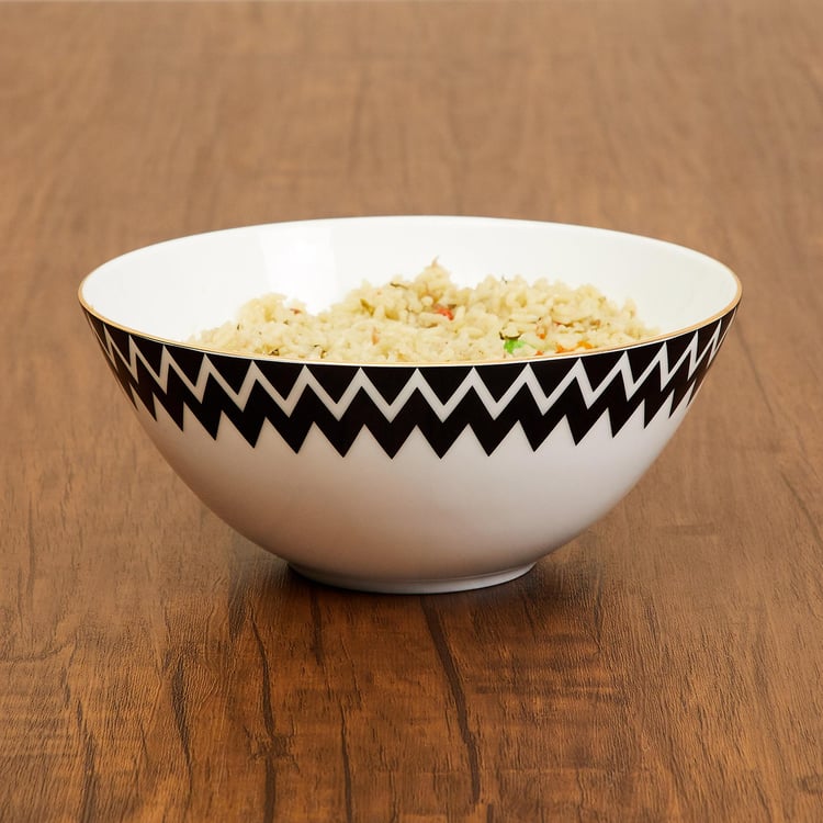 Andrey Bone China Zigzag Cereal Bowl - 800ml