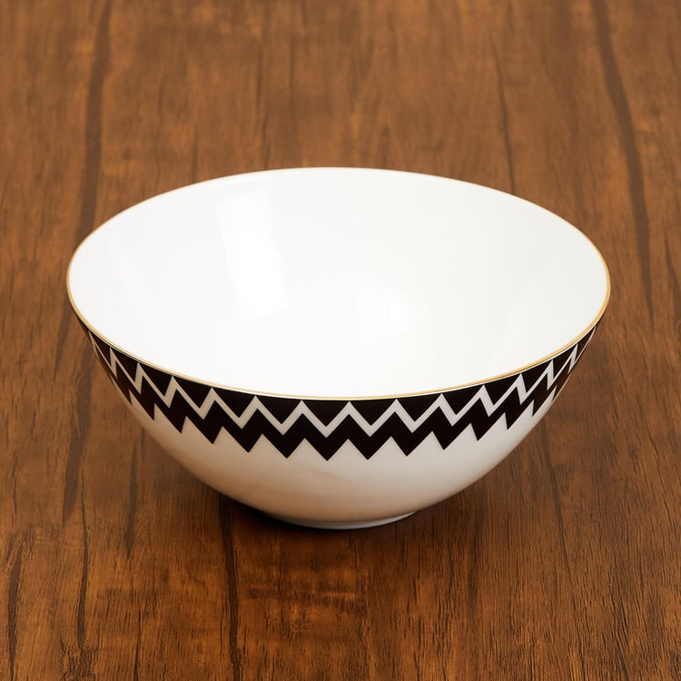 Andrey Bone China Zigzag Cereal Bowl - 800ml