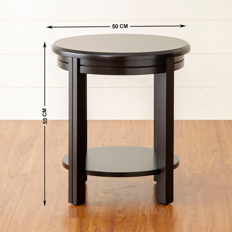 Montoya Rubber Wood End Table - Brown