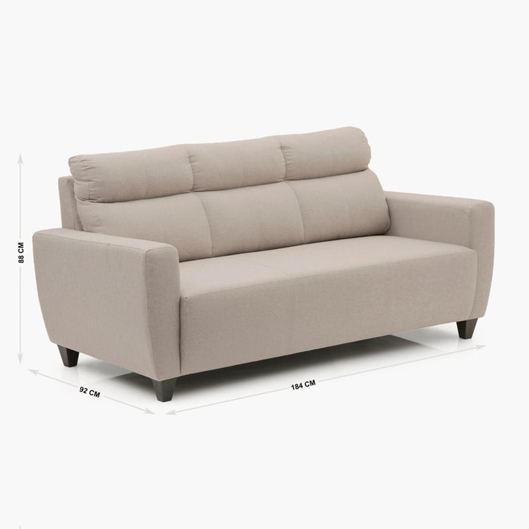 Helios Emily Fabric 3+2 Seater Sofa Set - Beige and Brown