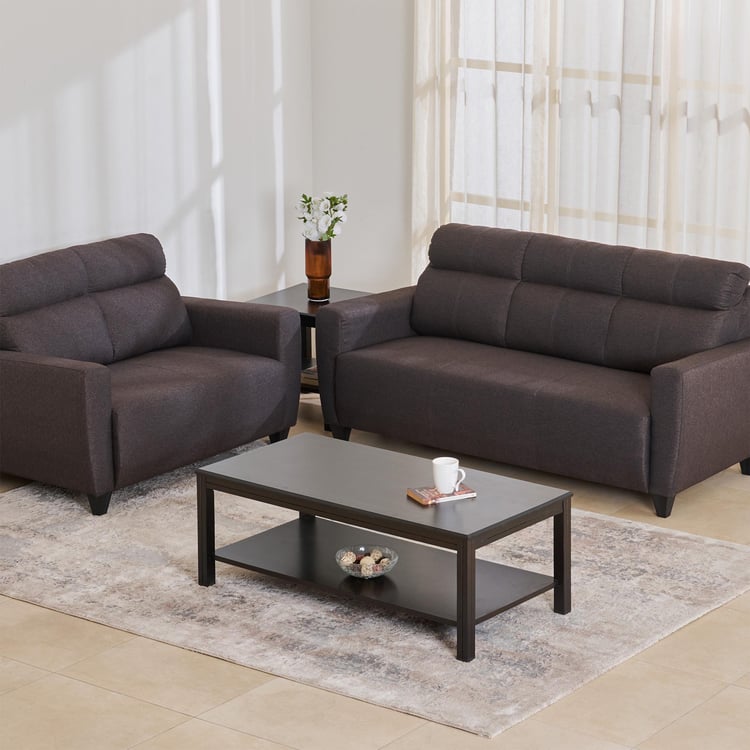 Helios Emily Fabric 3+2 Seater Sofa Set - Brown