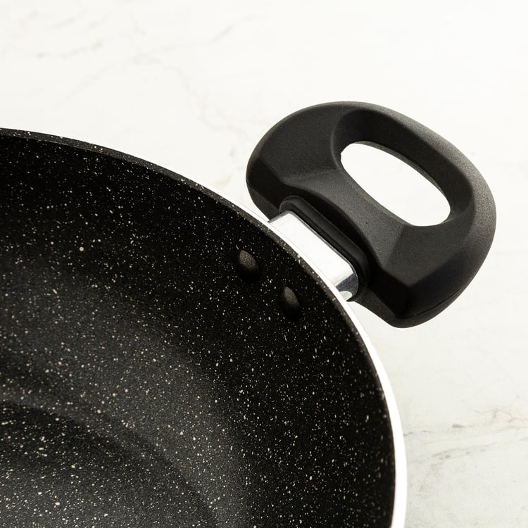 PRESTIGE Granite Twin Frying Pan and Kadai with Lid - Set of 2
