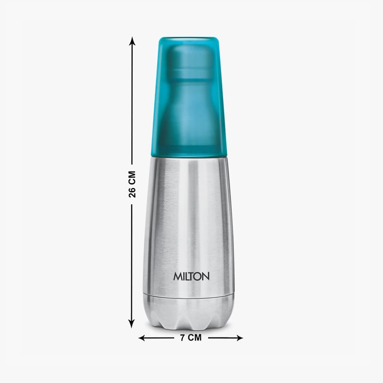 MILTON Vertex Stainless Steel Water Bottle with Tumbler - 500ml