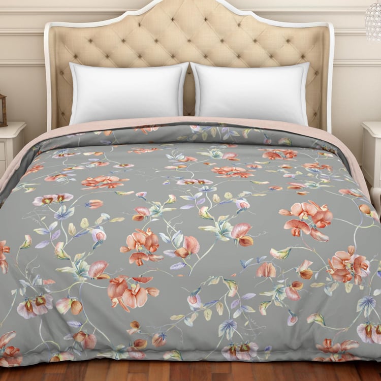 Spaces Organic Printed Double Bed Winter Quilt - 224 X 270 Cm