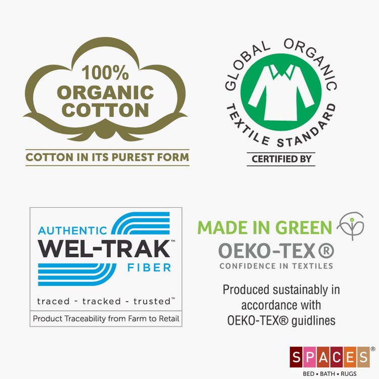 Spaces Organic Printed Double Bed Winter Quilt - 224 X 270 Cm