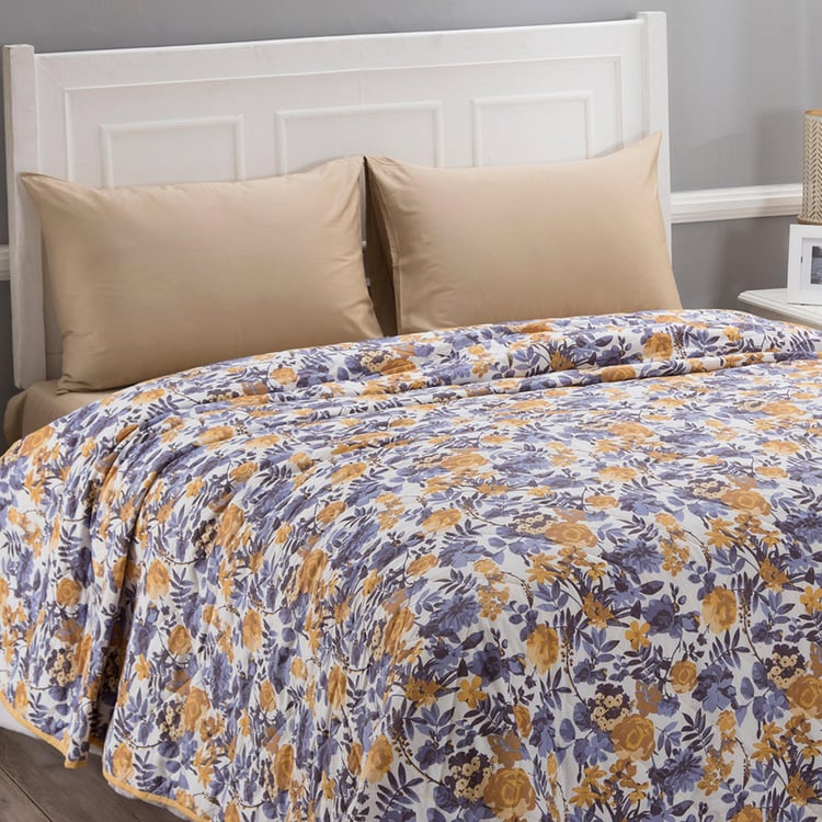 MASPAR Alyssa Printed Reversible Double Bed Quilt - 228 x 265 cm