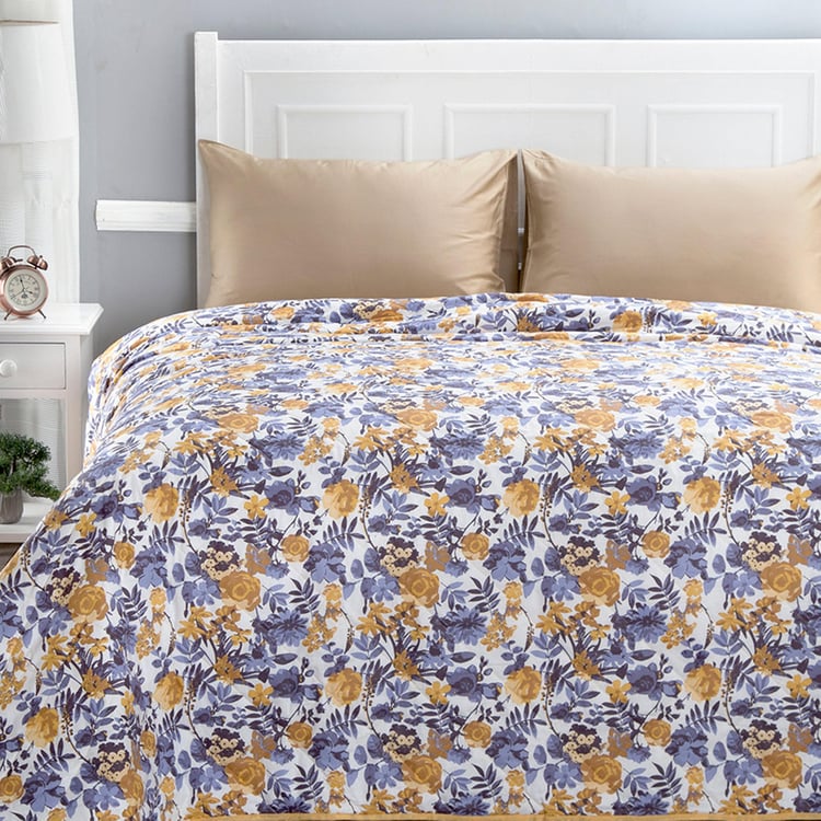 MASPAR Alyssa Printed Reversible Double Bed Quilt - 228 x 265 cm