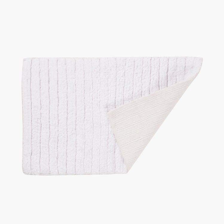 MASPAR White Cotton Bath Mat - 40x60cm