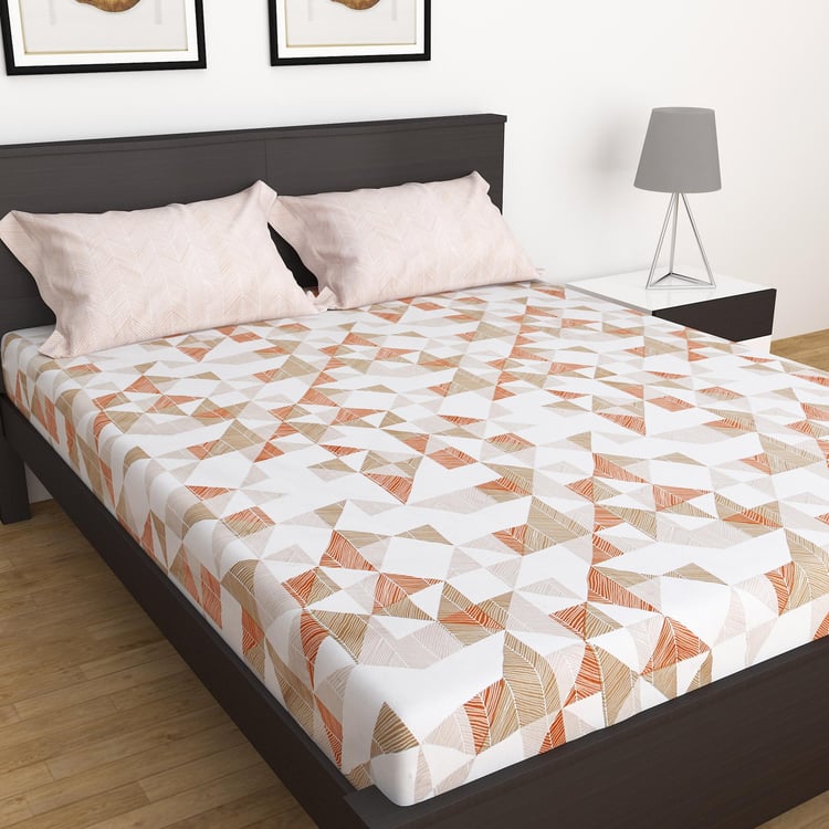 Carnival Geo 3-Pc. Printed Double Bedsheet Set - 228 X 254 cm