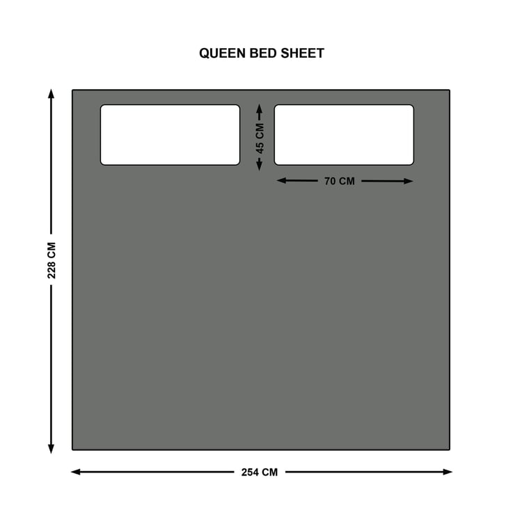 Carnival Geo 3-Pc. Printed Double Bedsheet Set - 228 X 254 cm