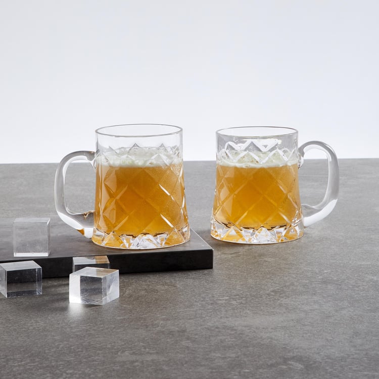 SOLITAIRE Diamond Beer Mug - Set of 2