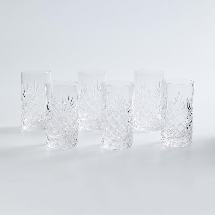 SOLITAIRE Joanne Cylinder Hi-Ball Glasses - Set of 6