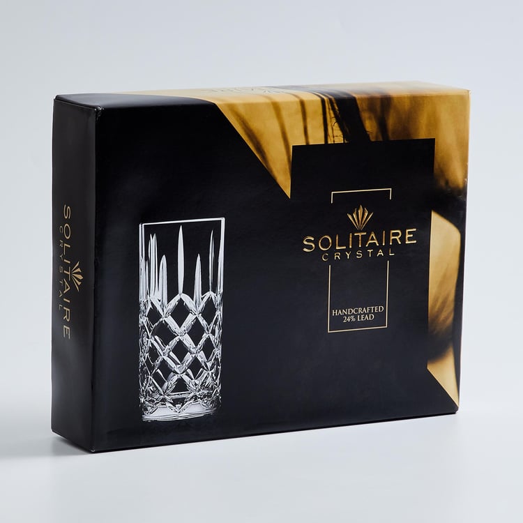 SOLITAIRE Joanne Cylinder Hi-Ball Glasses - Set of 6