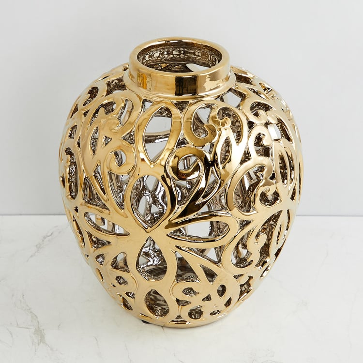 Stellar Fantasy Stoneware Carved Vase