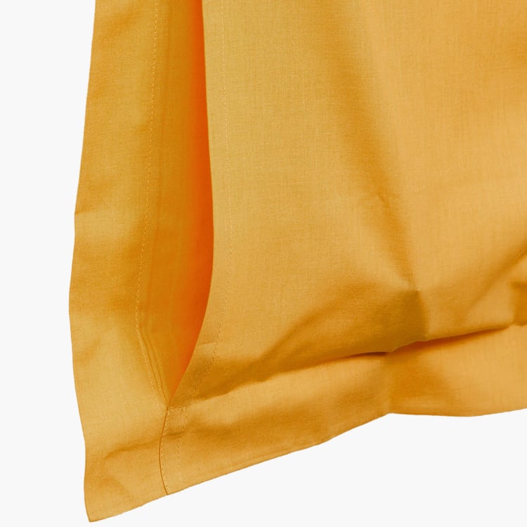 Colour Connect Yellow Cotton Queen Size Fitted Sheet - 1.50 x 1.95m - 3 Pcs