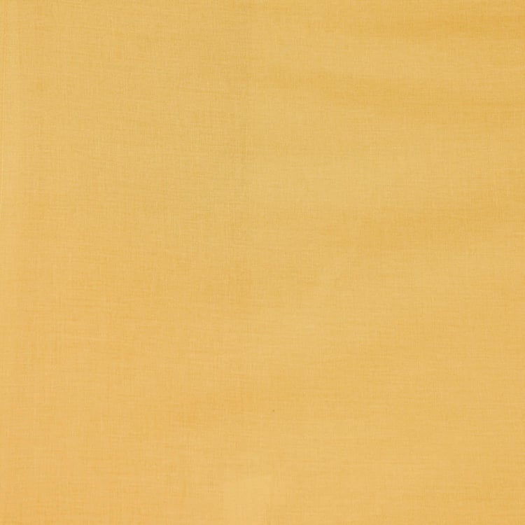 Colour Connect Yellow Cotton Queen Size Fitted Sheet - 1.50 x 1.95m - 3 Pcs