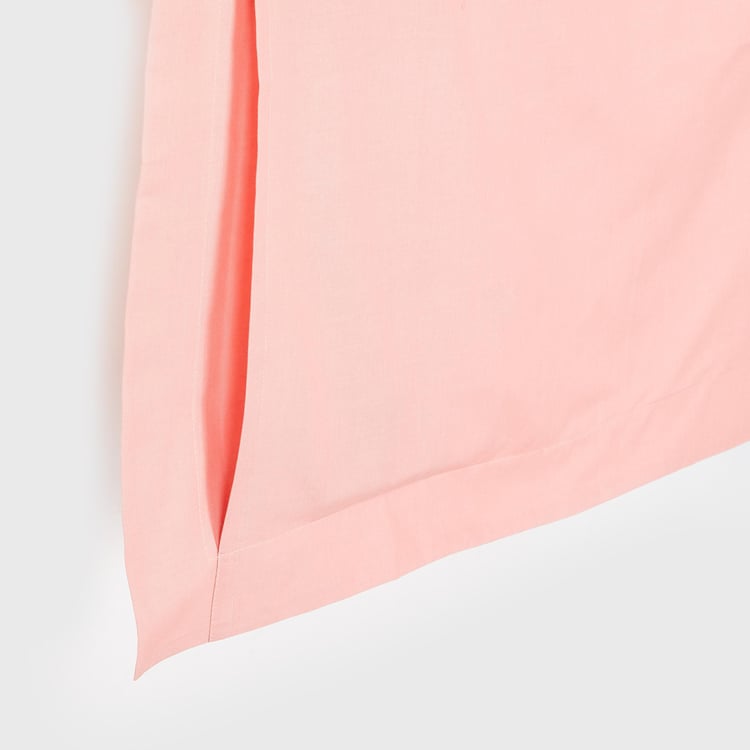 Colour Connect Solid Cotton Pillow Cover  : 70 cm x 45 cm  : Bedsheet  : 274 cm x 274 cm Pink