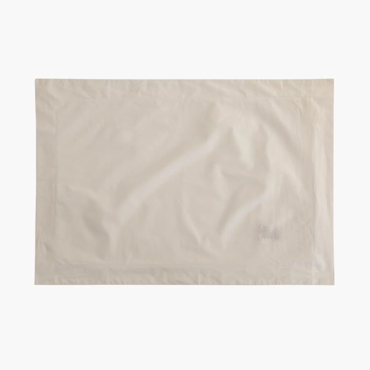 Marshmallow White Solid Cotton Pillow Case - 45x70cm - Set of 2