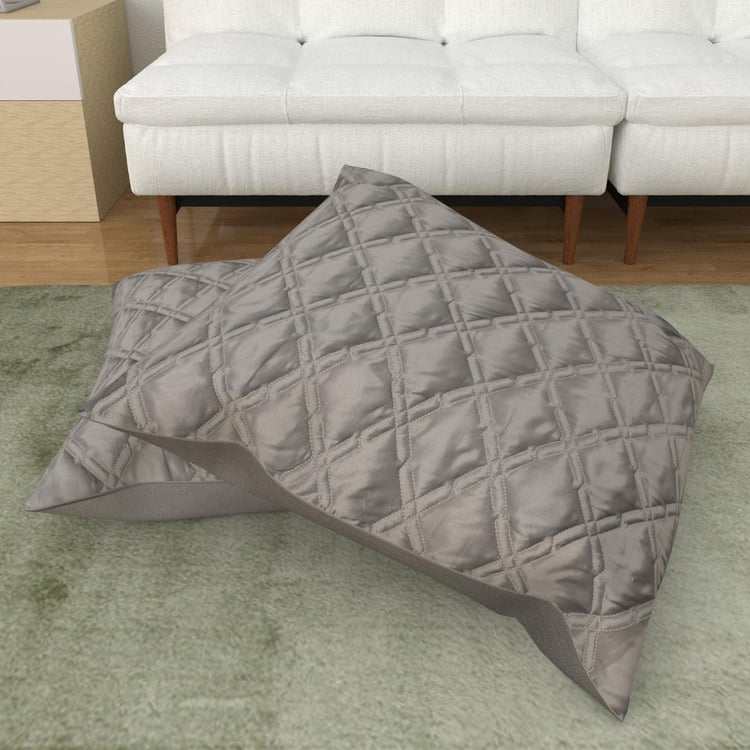 Marshmallow Quilted Cushion Cover 65 x 65 Cm - Set of 2