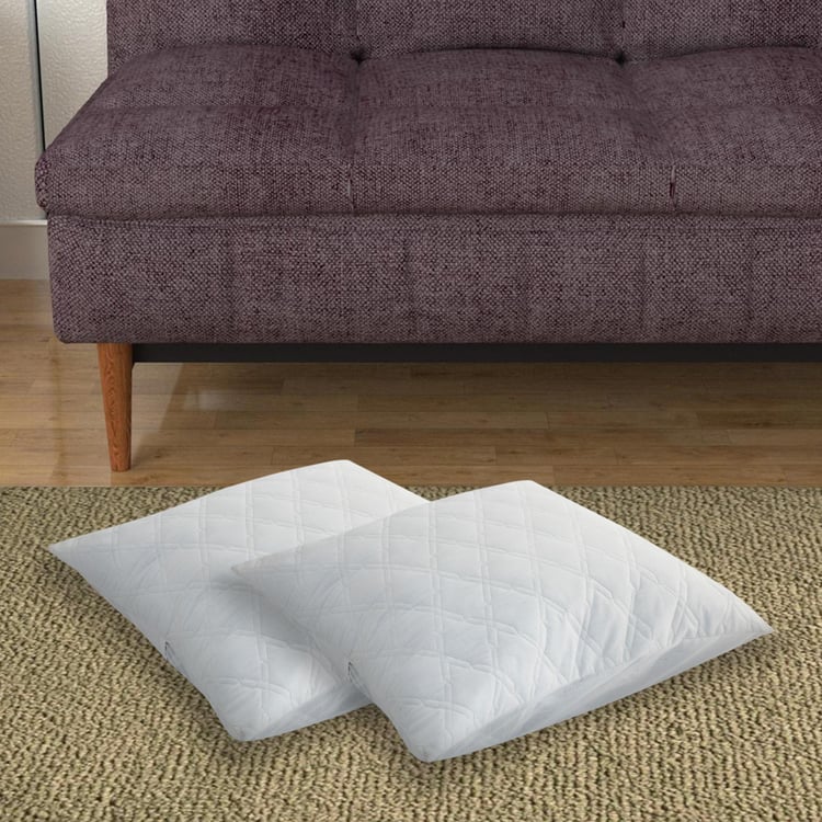 Marshmallow Quilted Cushion Cover - Set of 2 - 65 x 65 cm