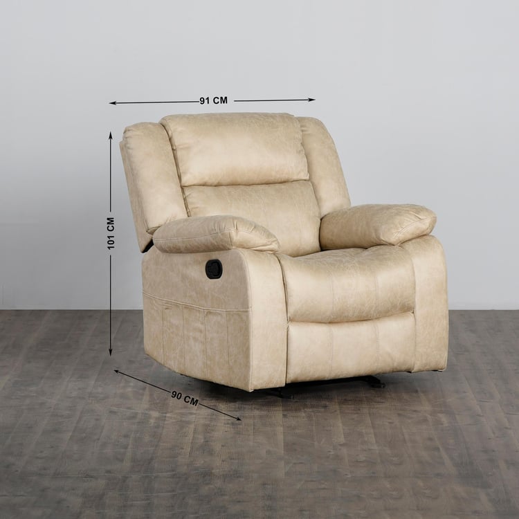 Denver One-Seater Glider Recliner - Beige