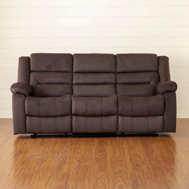 Nairobi Fabric 3-Seater Recliner - Brown