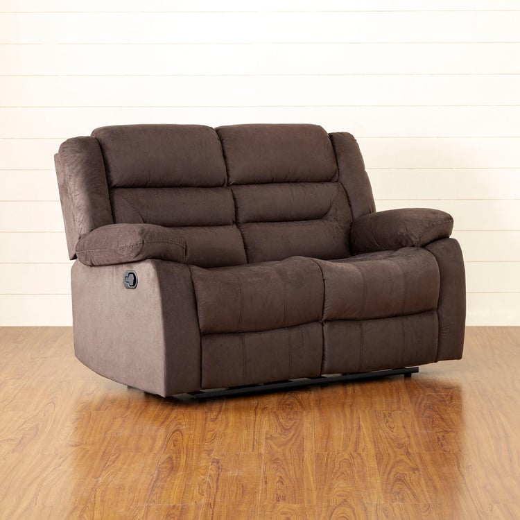 Nairobi Fabric 2-Seater Recliner - Brown