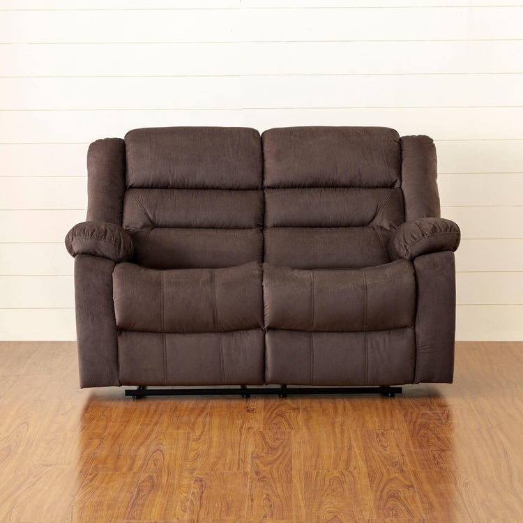 Nairobi Fabric 2-Seater Recliner - Brown