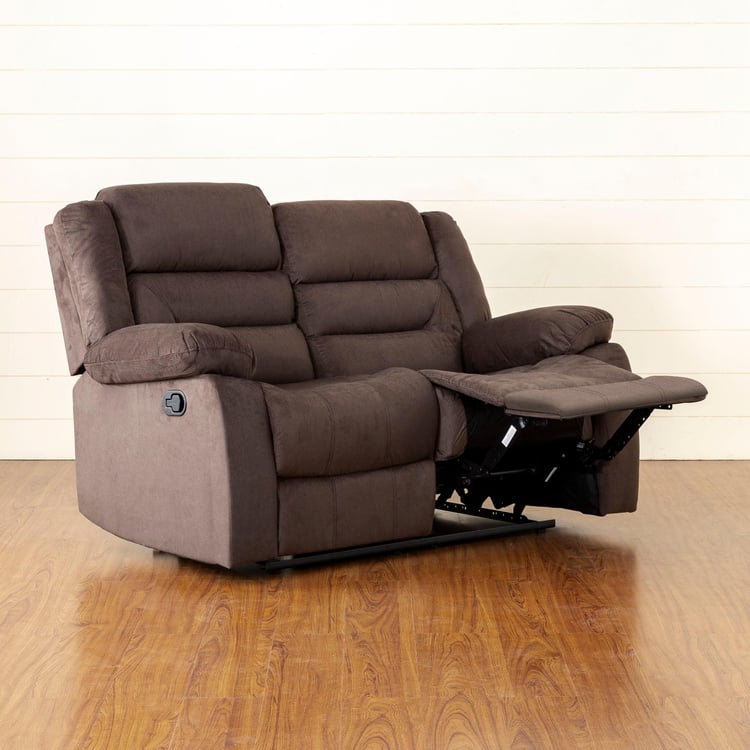 Nairobi Fabric 2-Seater Recliner - Brown