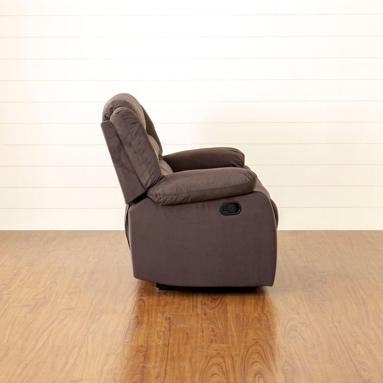 Nairobi Fabric 2-Seater Recliner - Brown