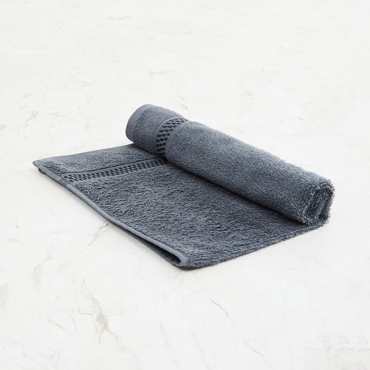 Colour Connect Solid Single Pc. Hand Towel - 40 cm x 60 cm - Cotton - Grey - 450 GSM