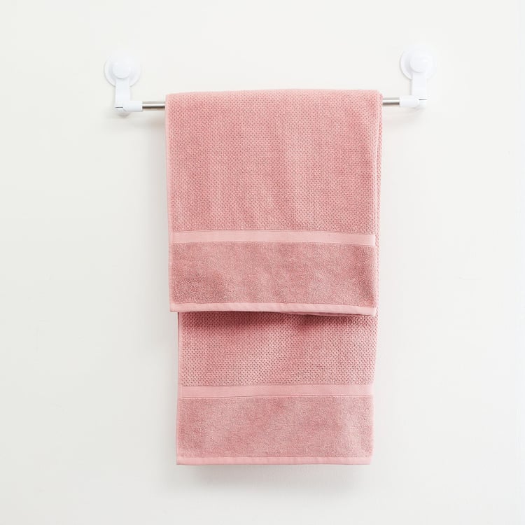 Colour Connect Textured  Cotton Bath Towel - 70x150 cm - single pc-550GSM - peach