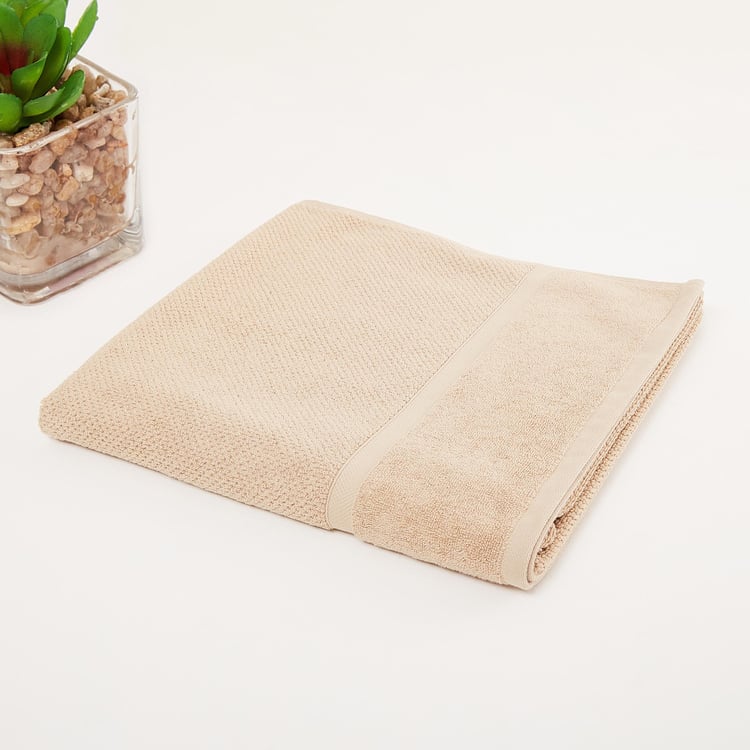 Marshmallow Solid Single Pc. Bath Towel - 70 cm x 150 cm - Cotton - Beige - 550 GSM 
