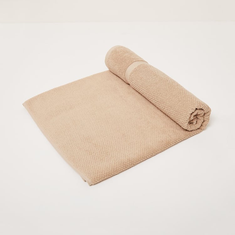 Marshmallow Solid Single Pc. Bath Towel - 70 cm x 150 cm - Cotton - Beige - 550 GSM 