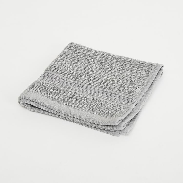Marshmallow Solid Cotton Face Towel - 30 x 30 cm - single pc-450GSM - Grey