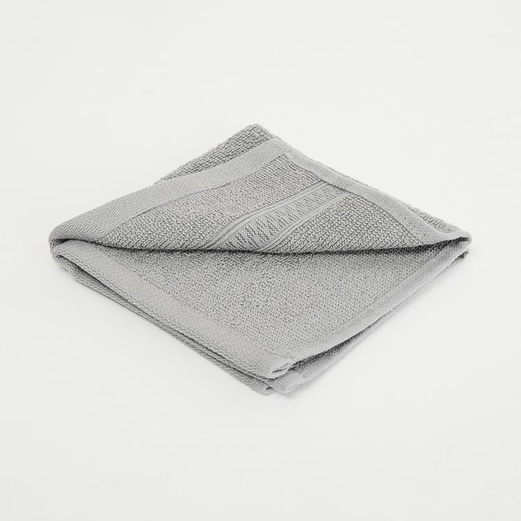 Marshmallow Solid Cotton Face Towel - 30 x 30 cm - single pc-450GSM - Grey