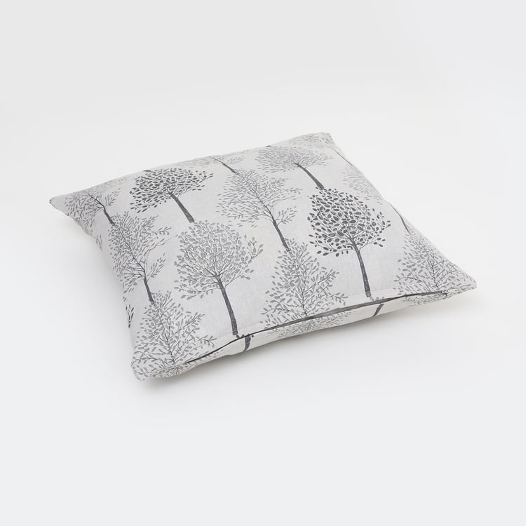 Hewa Cotton Printed Cushion Cover - Set of 5 - 40 x 40 cm grey