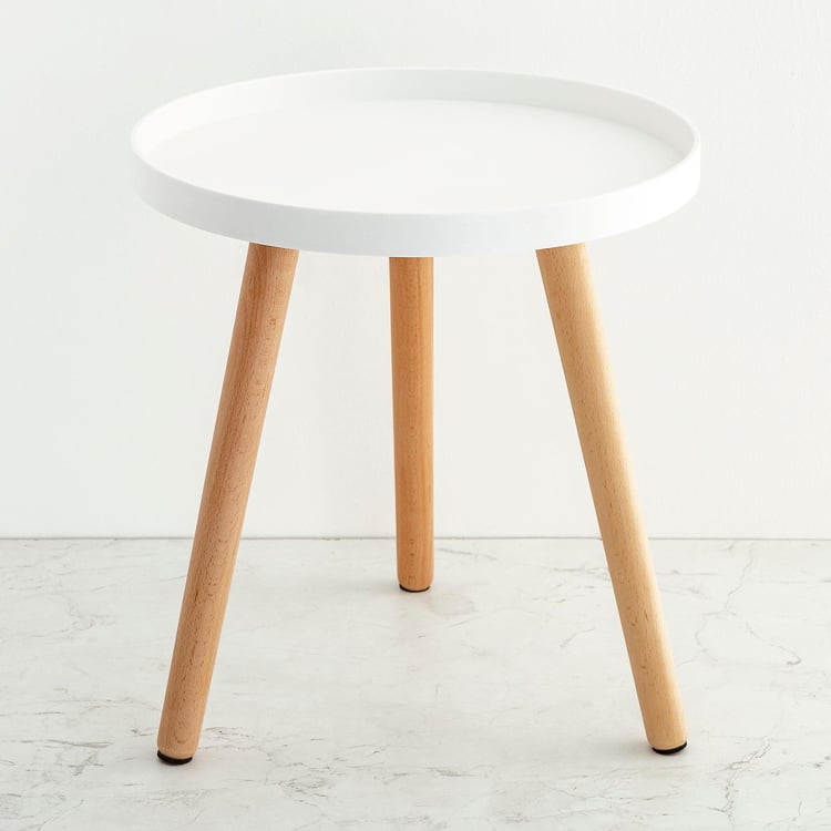 Vortex End Table - White