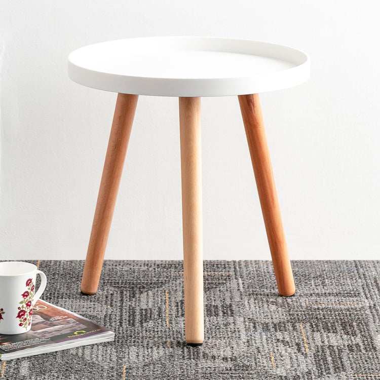 Vortex End Table - White